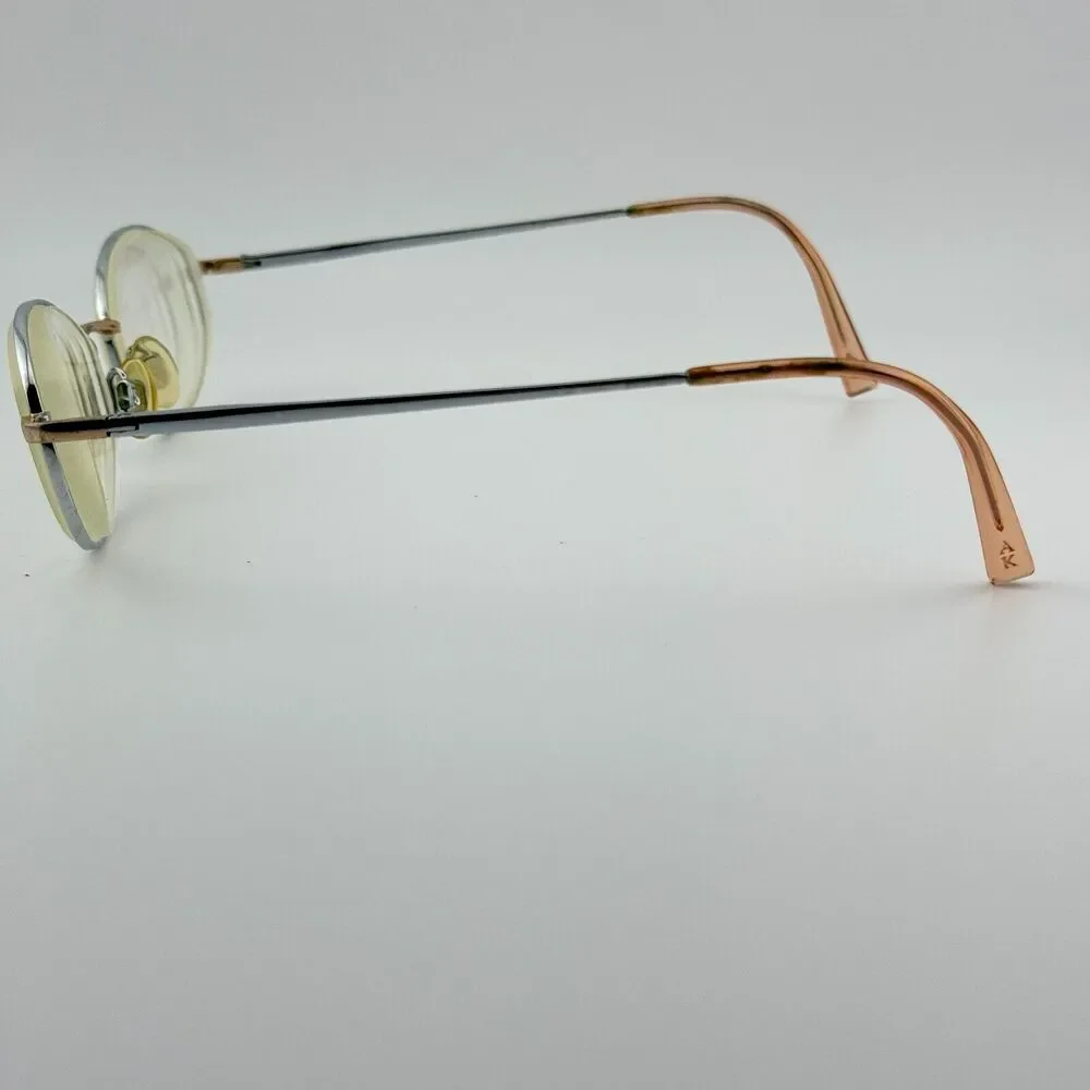 Anne Klein‎ Eyeglasses Frames 9032 K1216 Silver Gold Gray 50-19-135 H12209
